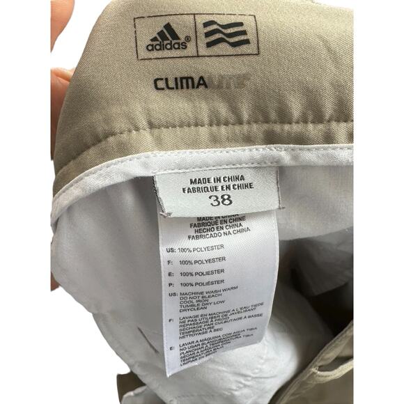 Adidas CLIMALITE Brown Flat Front Light Weight 10" Shorts Men's Size 38 - Picture 7 of 7